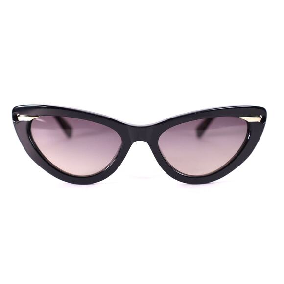 Derek Lam DORIS Narrow Cat Eye Womens Sunglasses - Black / Gray - NWT - Picture 1 of 10